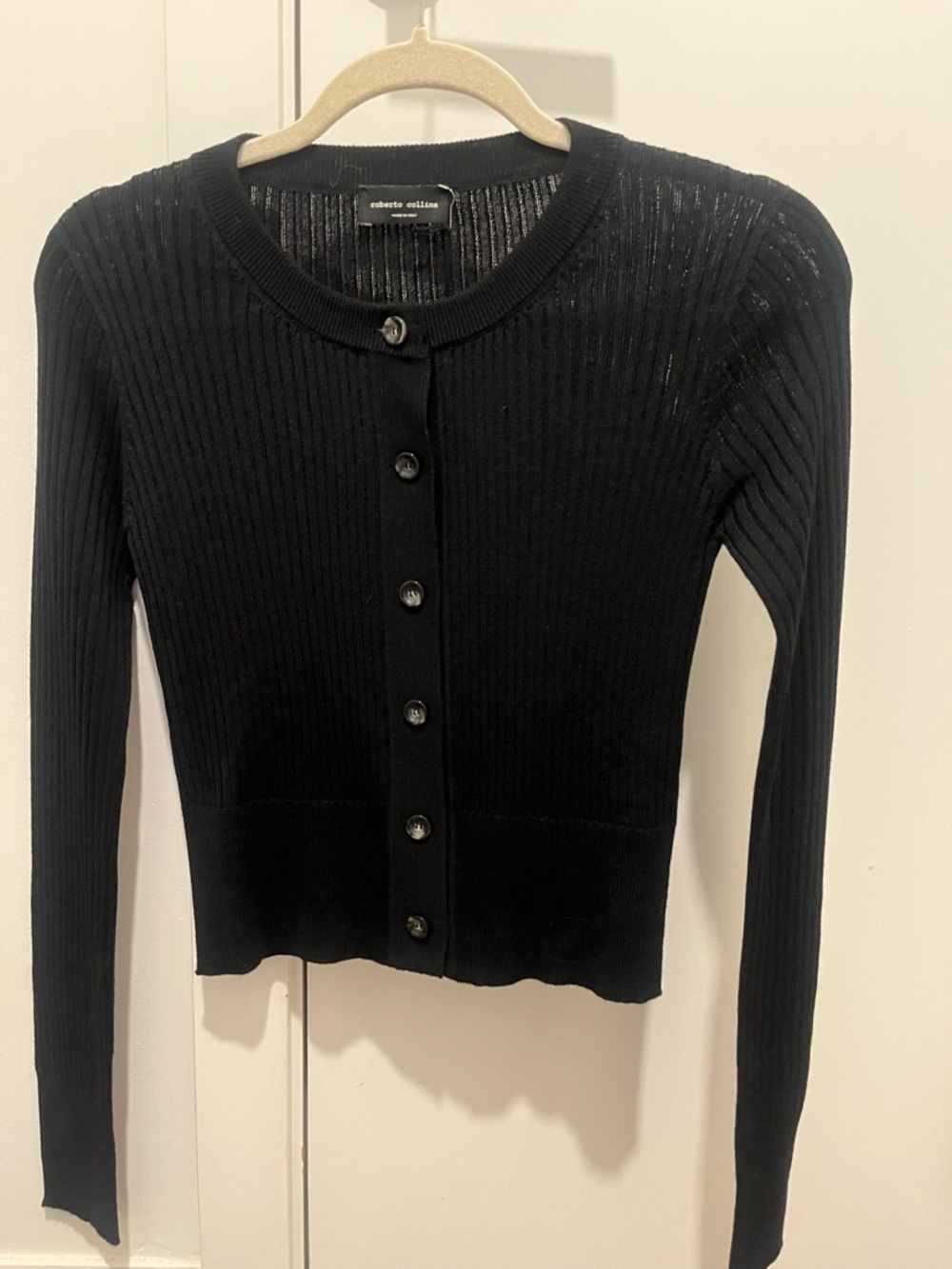 Roberto Collina NWT Black Cardigan Size XS